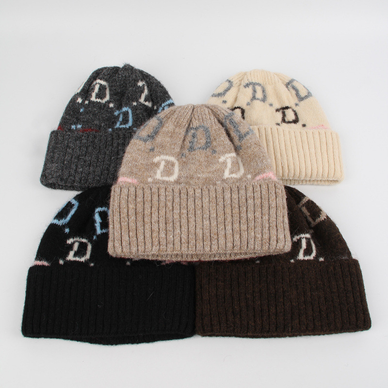 Jacquard Knit Beanie Hat Color - Beanie Cuffed Knit 评论和价格