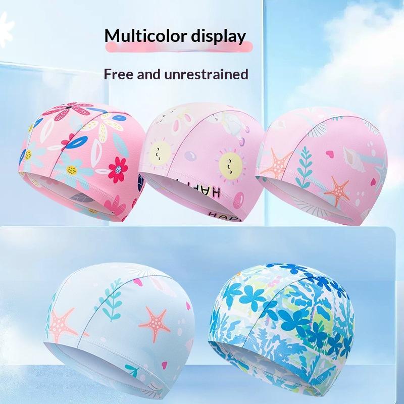 Kids Cartoon Swim Cap Elastic  - Swim Hat Silicone 评论和价格