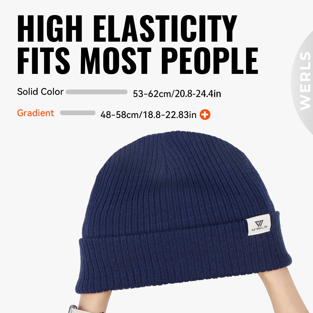 WRELS Winter Beanie Hat Knit C - Beanie Cuffed Knit 评论和价格